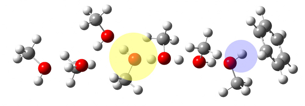 How many methanol molecules effectively solvate an excess proton in the gas phase? Infrared spectroscopy of H+(methanol)n–benzene clusters