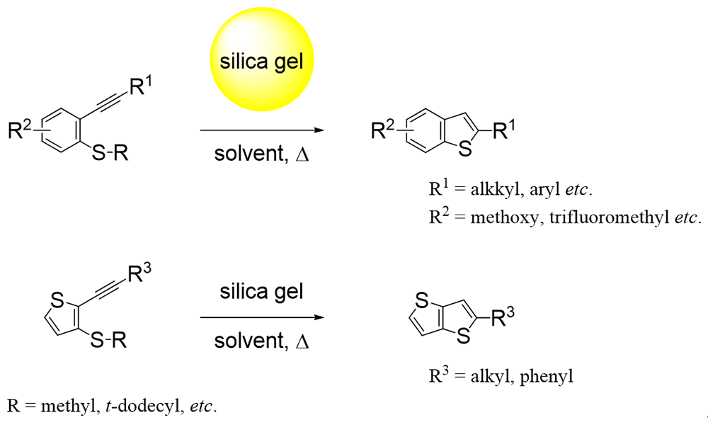 Development of Silica gel-assisted Synthesis of Benzo[b]thiophenes